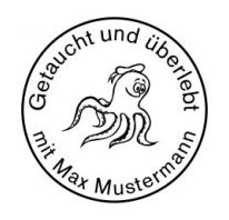 Trodat Printy 4630 Tauchstempel 49 Taucherstempel Oktopus SCHWARZ BLAU